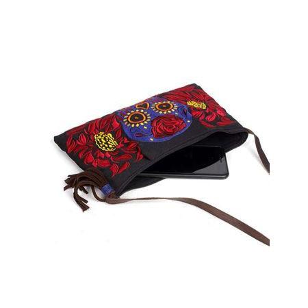Culturas Sugar Skull Crossbody Embroidered Bag - Thailand - Image 3