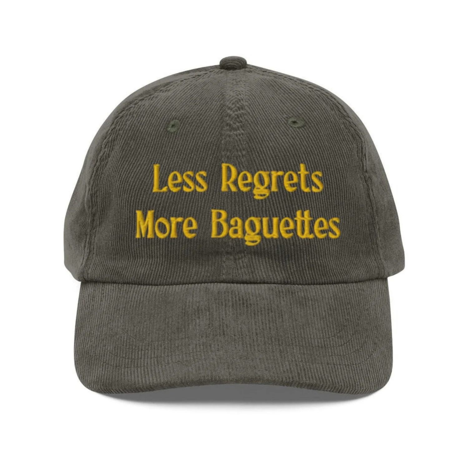 Custom Embroidered Less Regrets, More Baguettes Hat - Image 3