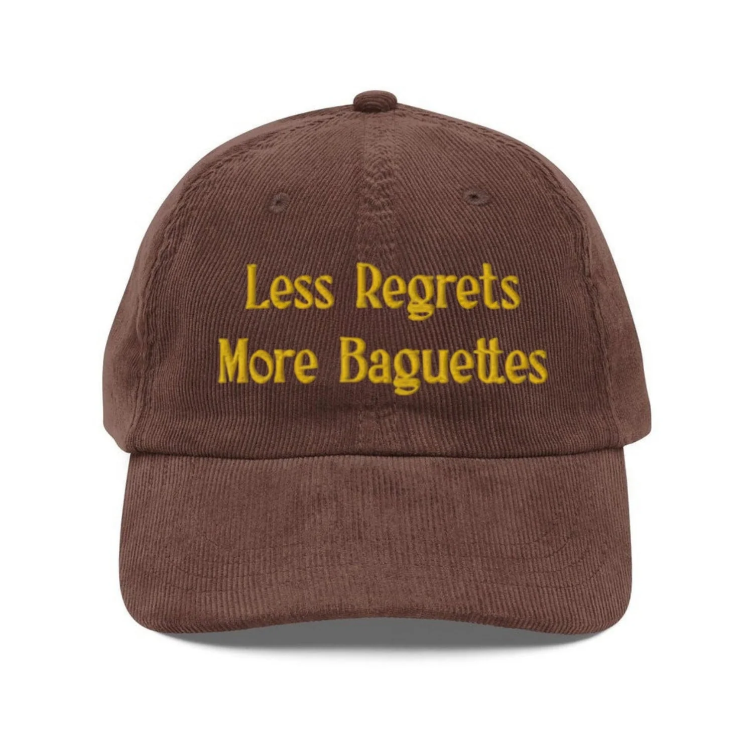 Custom Embroidered Less Regrets, More Baguettes Hat - Image 4