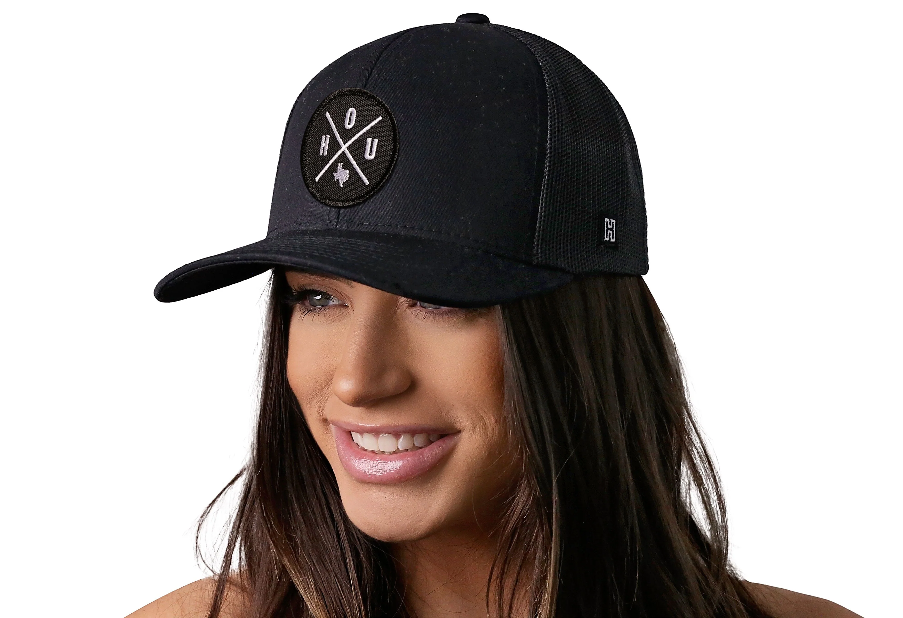 Houston Trucker Hat  |  Black HOU X Snapback - Image 4