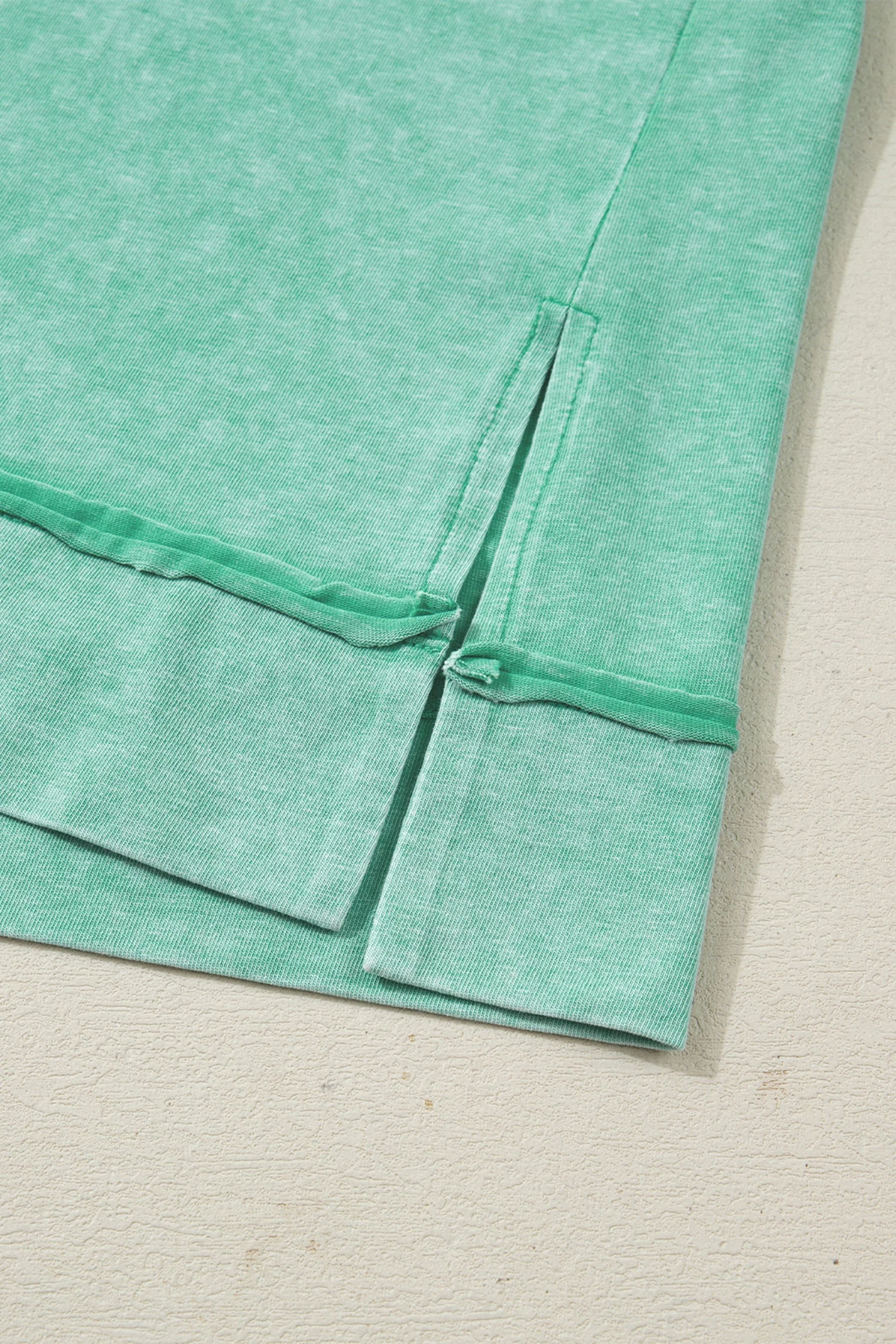 Mineral Wash Half-Button Raglan Sleeve T-Shirt - Image 5