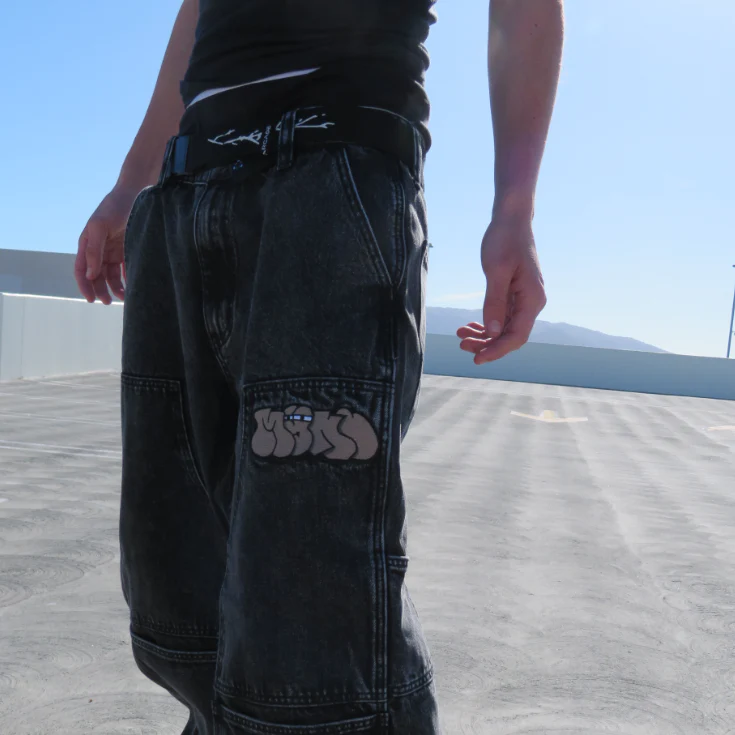 Mynd Eyes Baggy Denim Double Knee Pants - Image 4