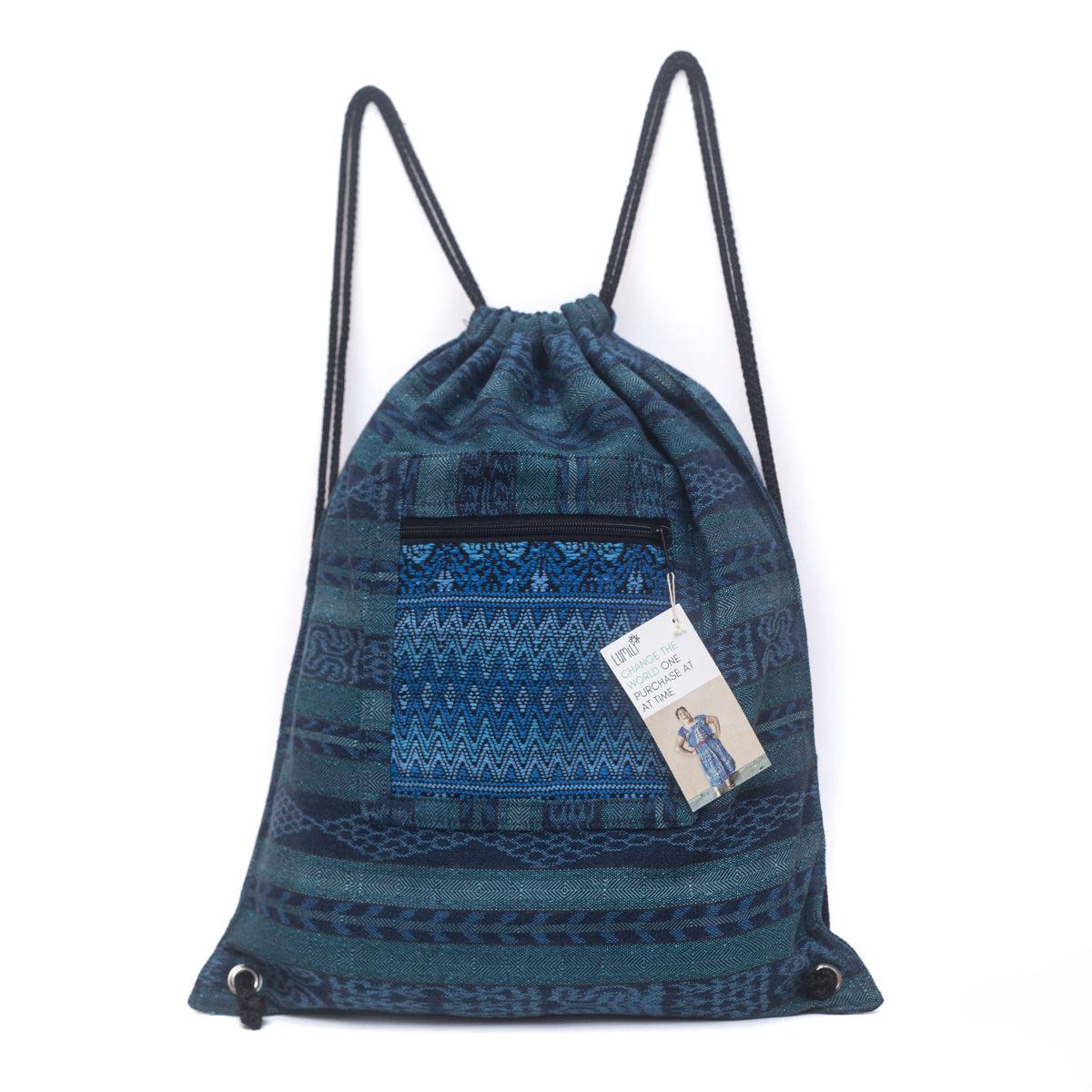 Salsa Upcycled Corte Backpack - Unique Guatemalan Handicraft - Image 10