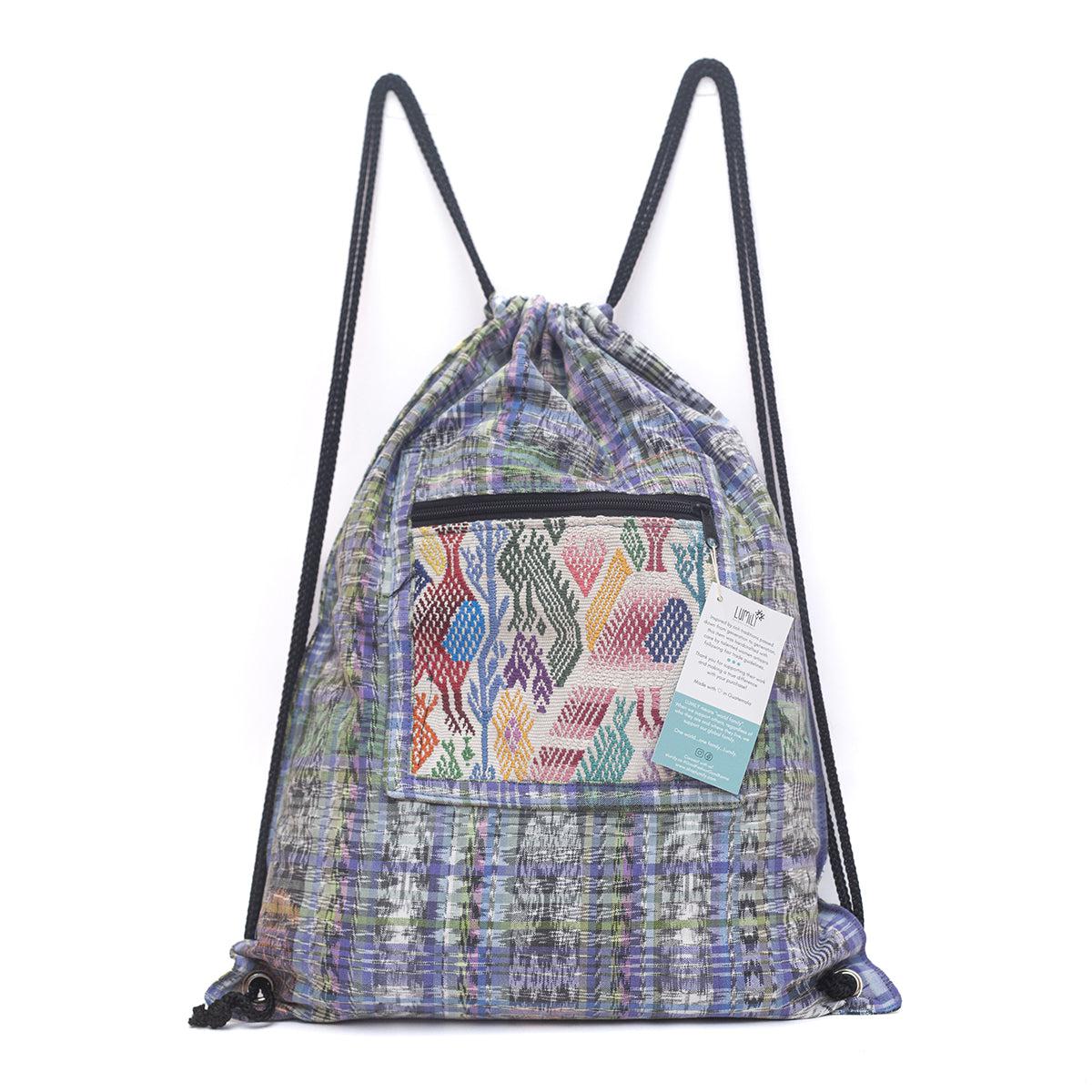 Salsa Upcycled Corte Backpack - Unique Guatemalan Handicraft - Image 12