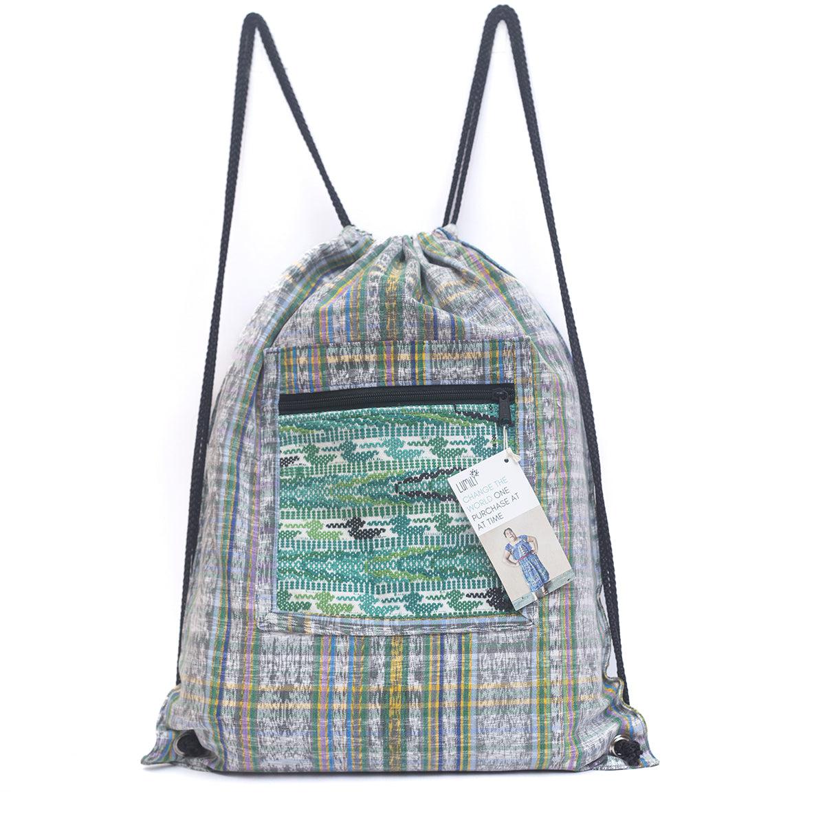 Salsa Upcycled Corte Backpack - Unique Guatemalan Handicraft - Image 18