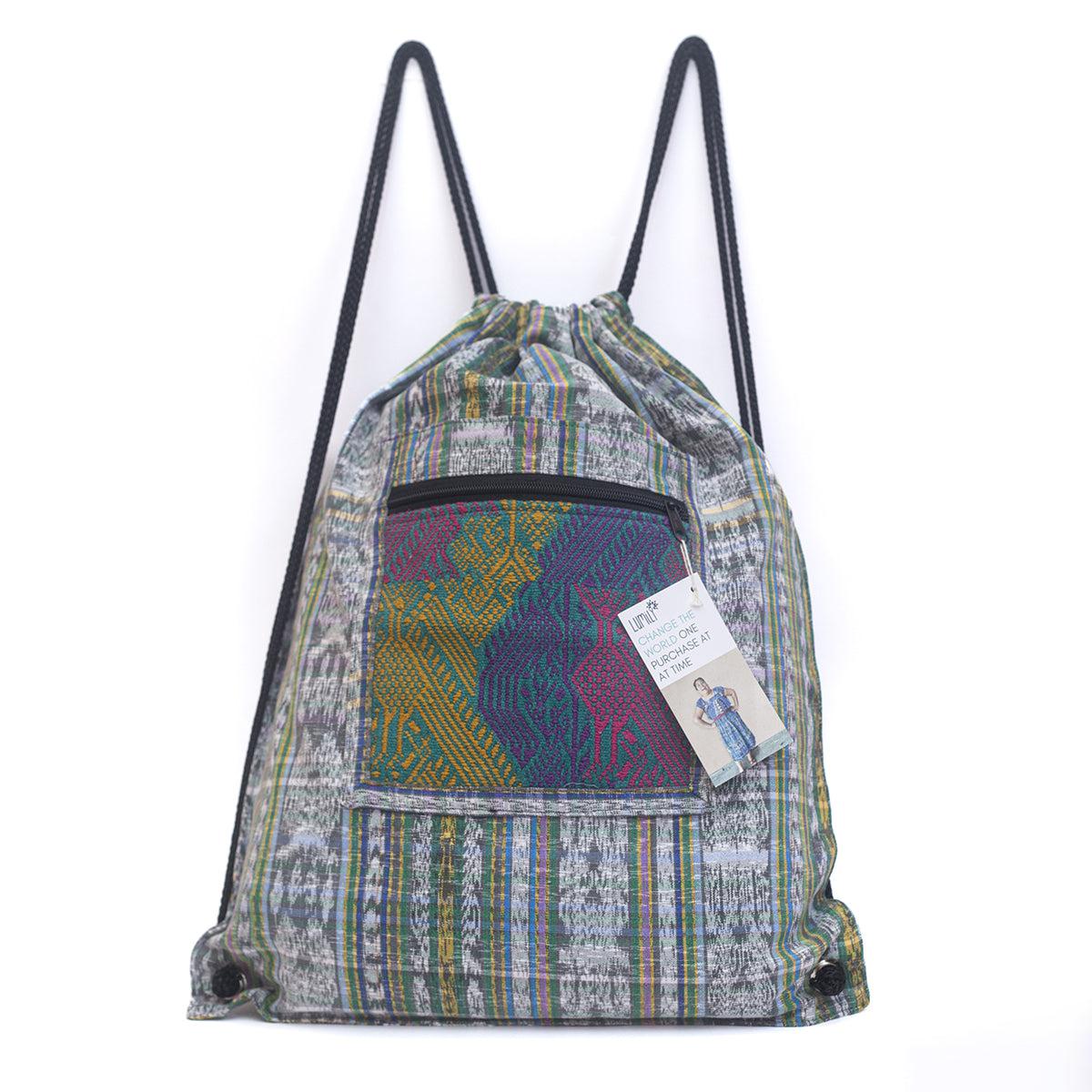 Salsa Upcycled Corte Backpack - Unique Guatemalan Handicraft - Image 19