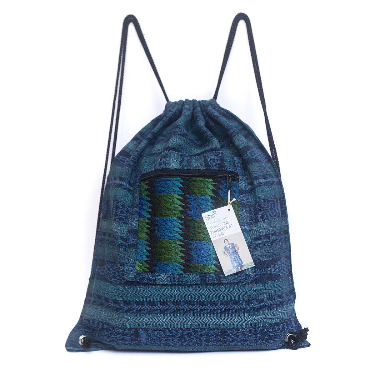 Salsa Upcycled Corte Backpack - Unique Guatemalan Handicraft - Image 25