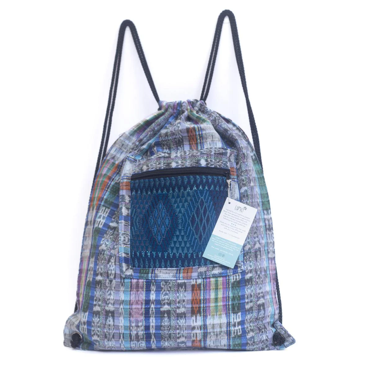 Salsa Upcycled Corte Backpack - Unique Guatemalan Handicraft - Image 31