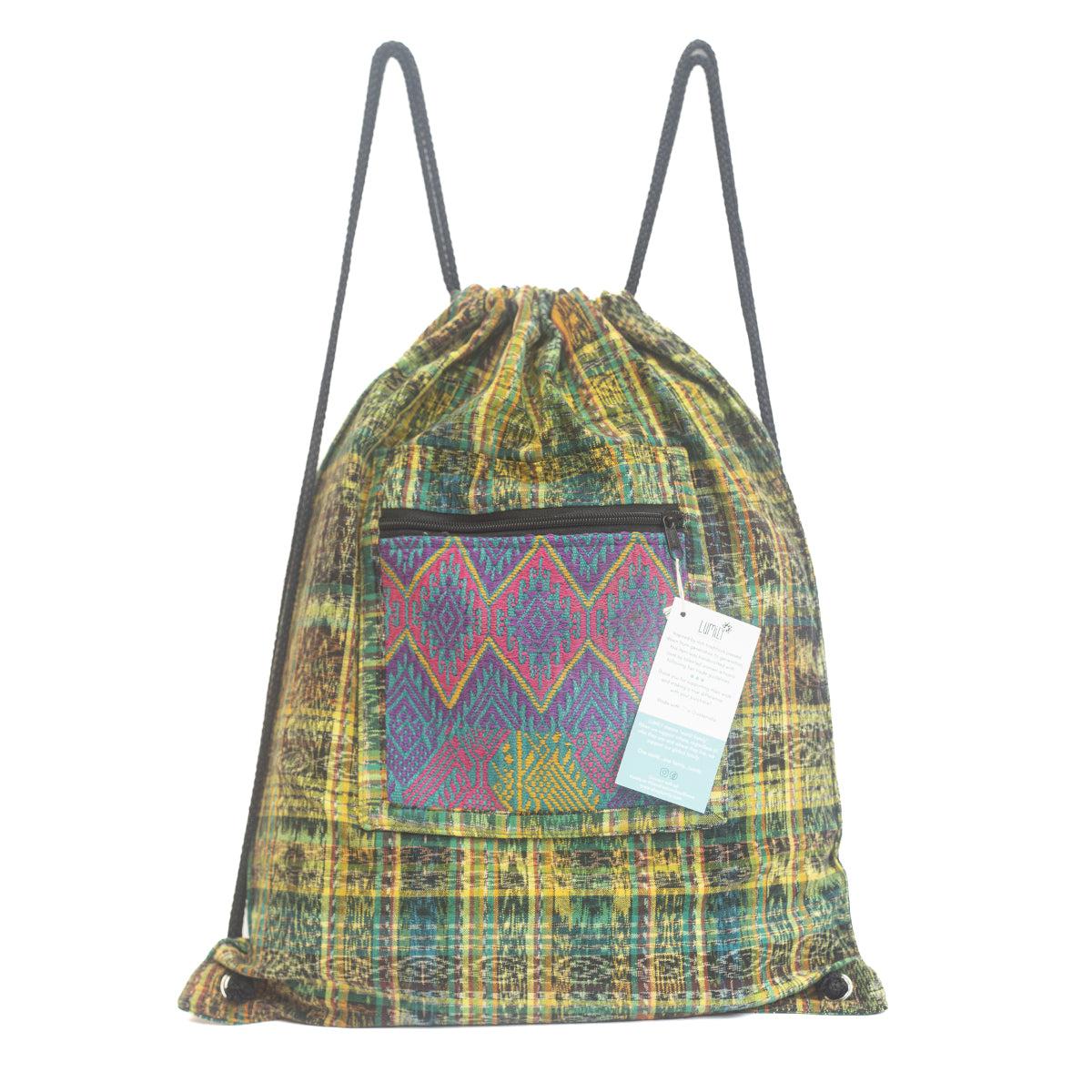 Salsa Upcycled Corte Backpack - Unique Guatemalan Handicraft - Image 37