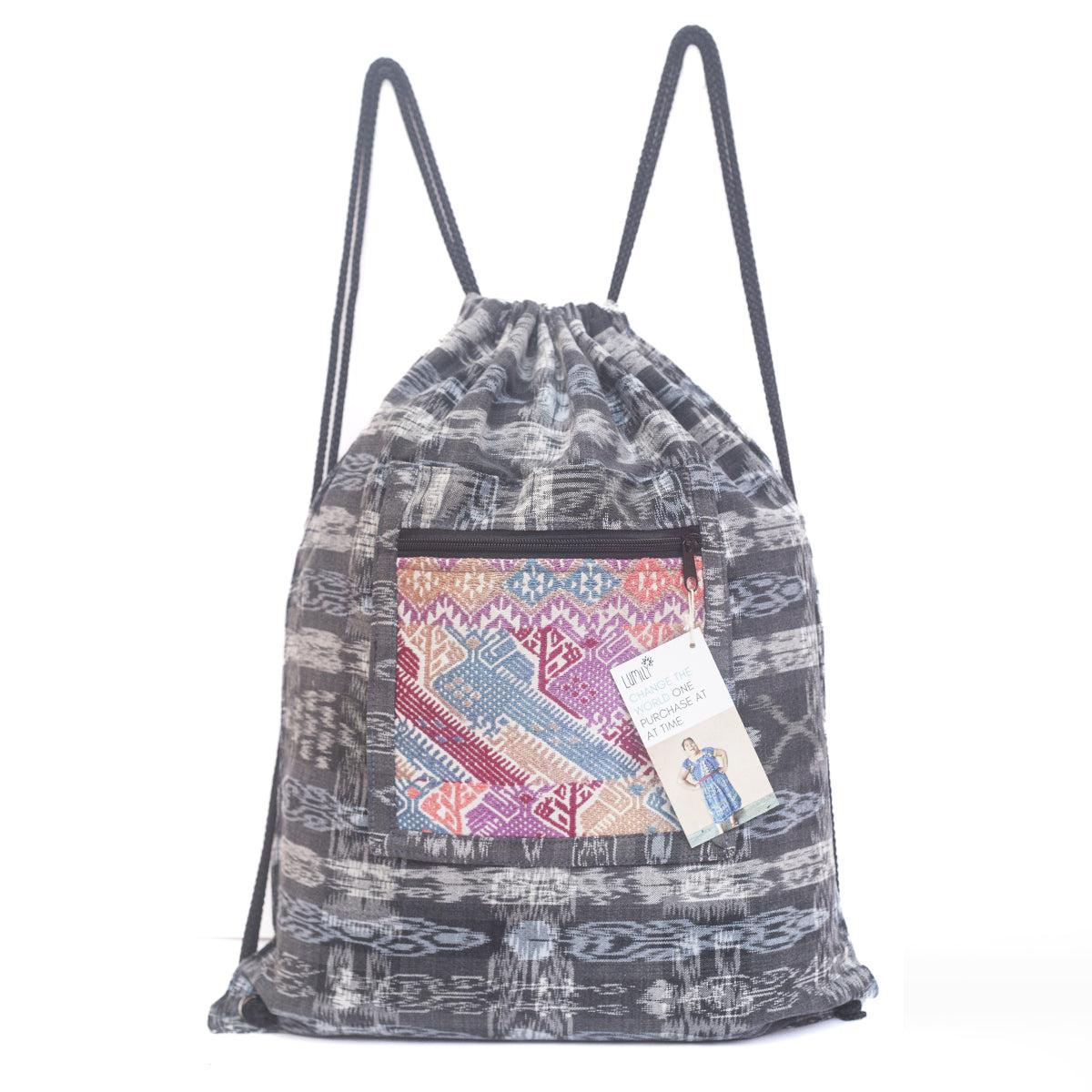 Salsa Upcycled Corte Backpack - Unique Guatemalan Handicraft - Image 39