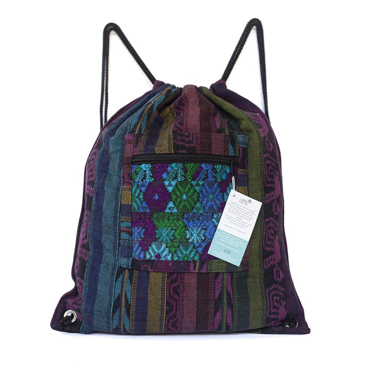 Salsa Upcycled Corte Backpack - Unique Guatemalan Handicraft - Image 54