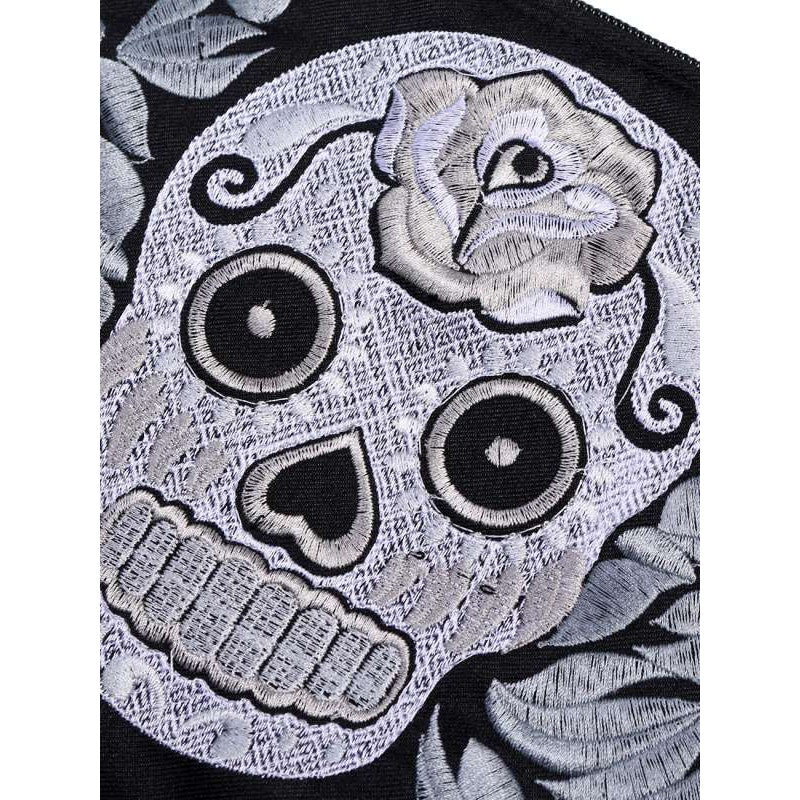 Sugar Skull Embroidered Monochrome Wristlet - Thailand - Image 3