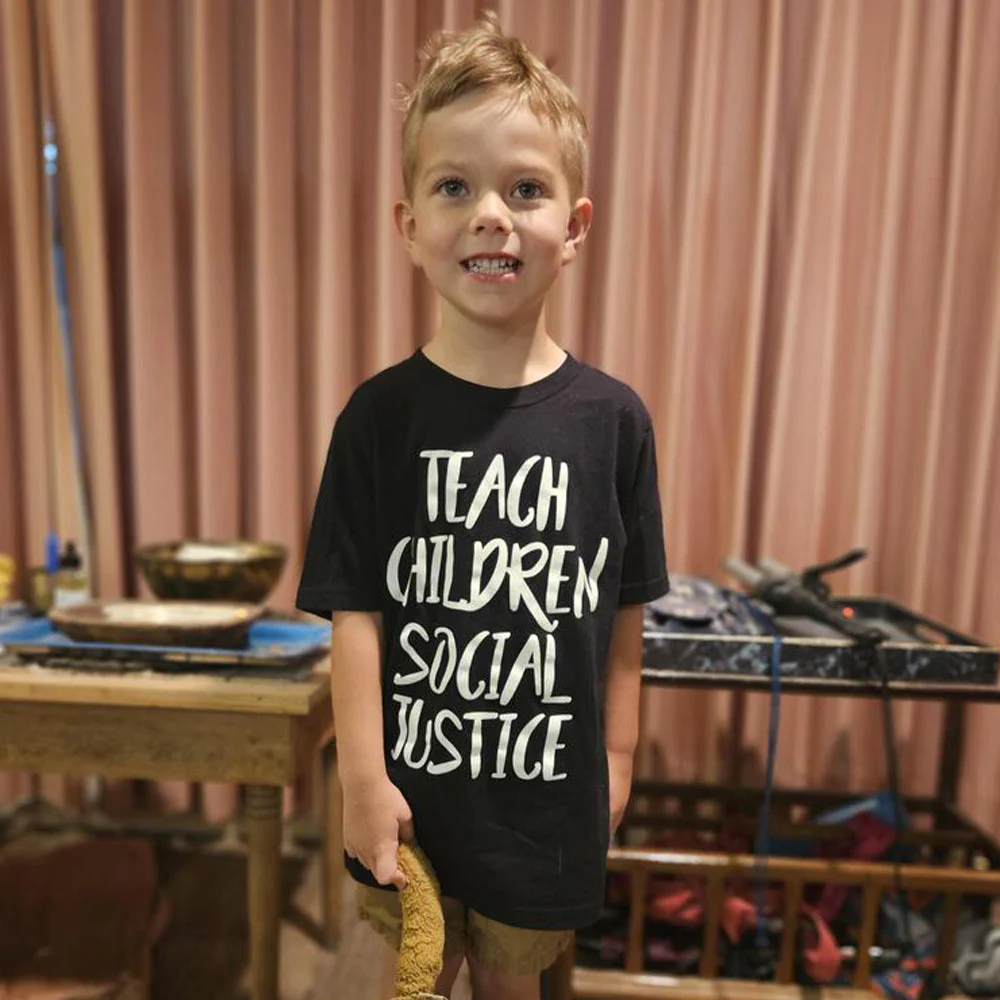 Teach Children Social Justice Kids Tee - Image 4