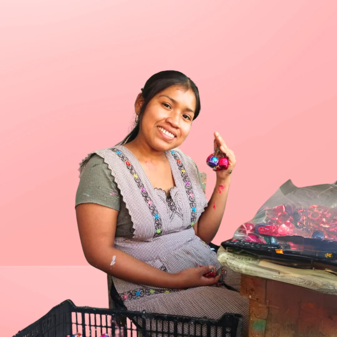 Volkswagen VW Van & Beetle Mexican Hand painted Clay Keychain - Mexico - Image 4