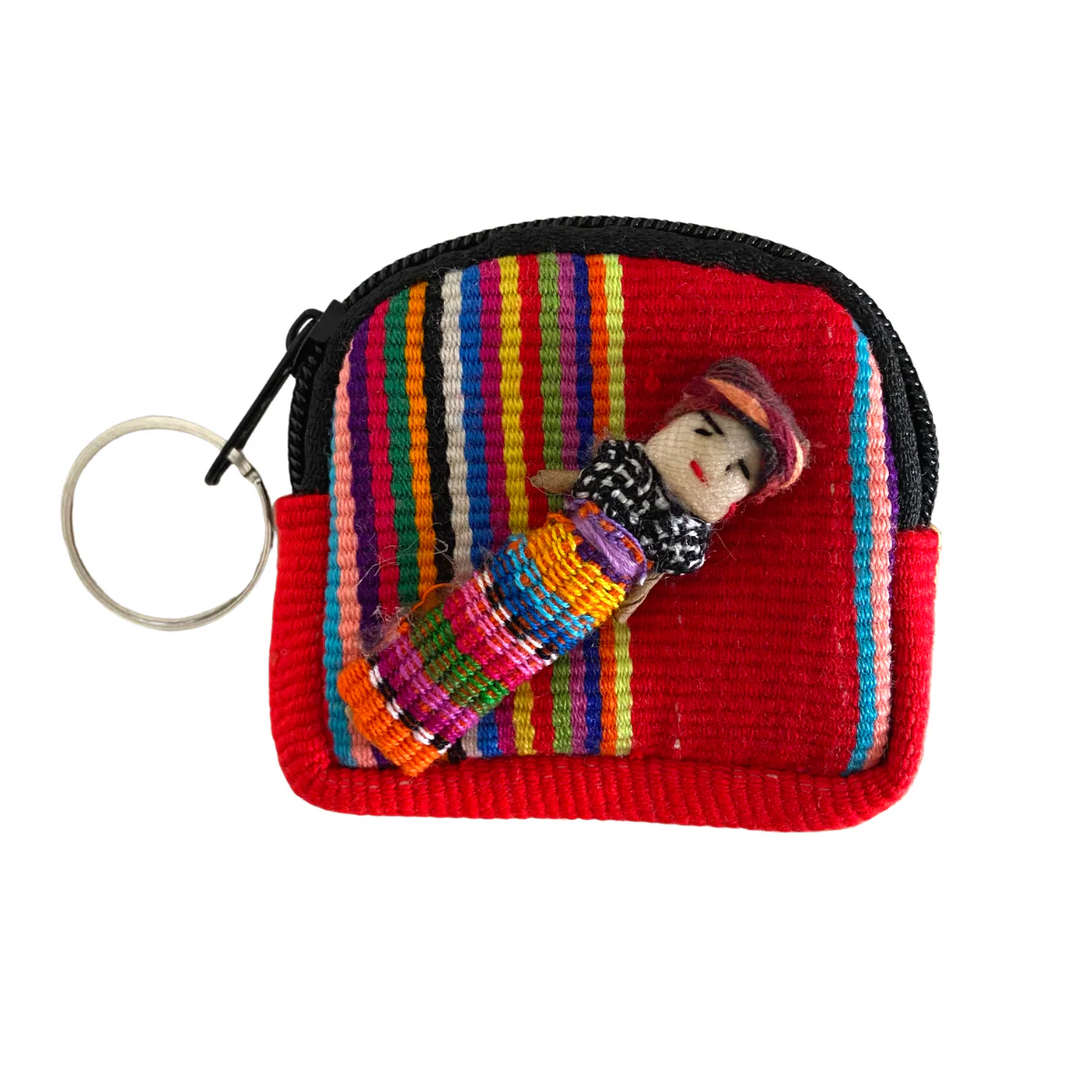 Worry Doll Tiny Bag Keychain | Coin Purse | AirPod Bag - Guatemala - Image 7