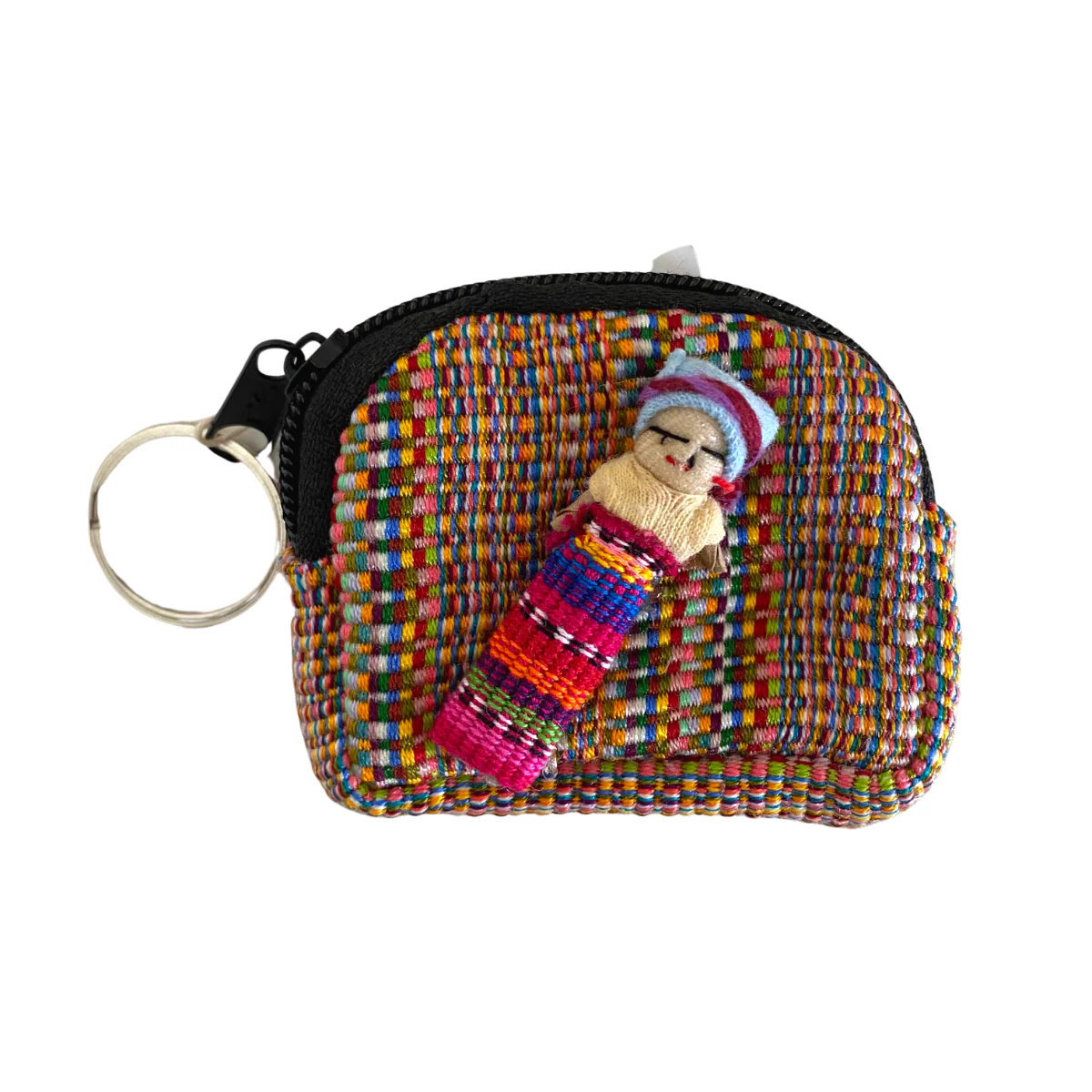 Worry Doll Tiny Bag Keychain | Coin Purse | AirPod Bag - Guatemala - Image 8